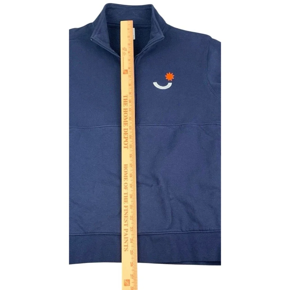 Nike Womens 1/2 Zip Pullover Sweatshirt Navy Blue Long Sleeves Size Large